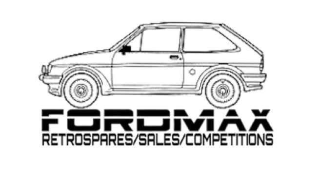 Detailed line drawing of a Ford Sierra RS Cosworth with its whale-tail rear spoiler